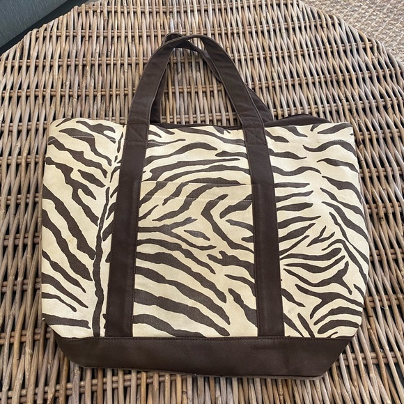 Pottery Barn Bags Pottery Barn Zebra Tote Bag Poshmark